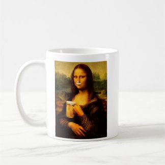 Mug Mona Lisa buvant de la bière Amateurs de bière