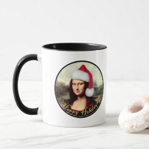 Mug Mona Lisa Chapeau de Père Noël Noël