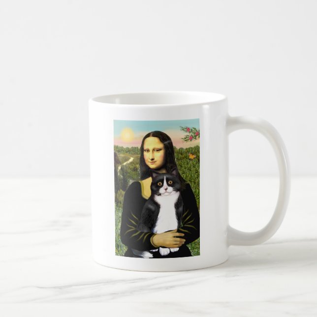 Mug Mona Lisa - Chat noir et blanc SH (Droite)