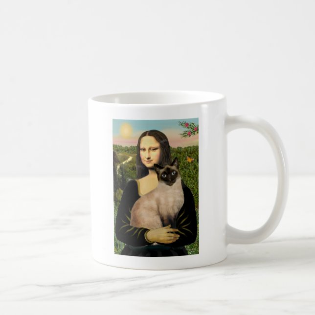 Mug Mona Lisa - Chat siamois point seal (Droite)