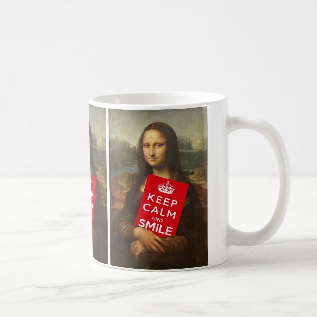 Mug Mona Lisa Restez Calme Et Souriez (Droite)