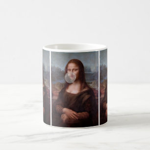 Mug Mona Lisa souffle de bulle grise gomme