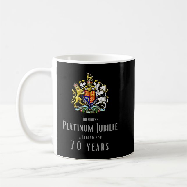 Mug Monarchie de la reine britannique The Queens Plati (Gauche)
