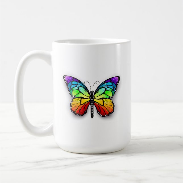 Mug Monarque papillon arc-en-ciel (Gauche)