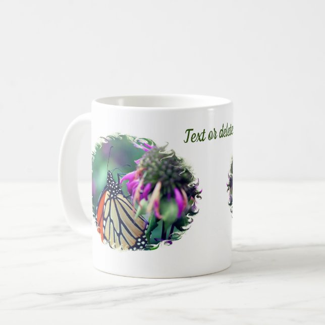 Mug Monarque Papillon Nature Personnalisée (Devant gauche)