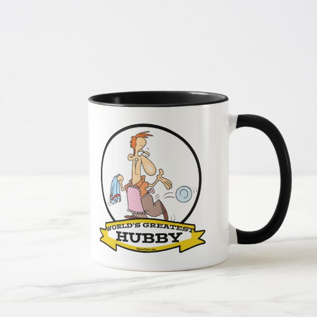 MUG MONDE LE PLUS GRAND HUBBY HOMMES CARTOON (Droite)