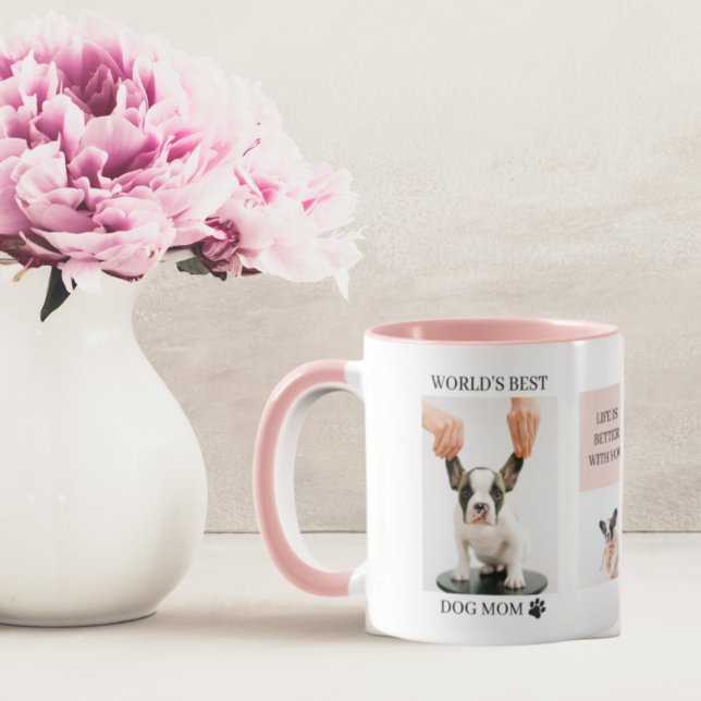 Mug Monde Meilleur chien maman | Photo Collage | Paste (Créateur téléchargé)