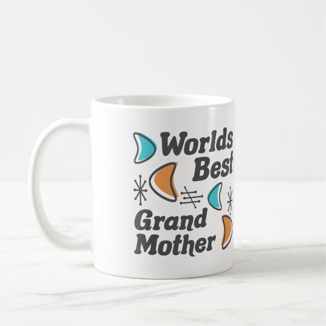 Mug Monde Meilleur Grand-Mère Rétro (Gauche)