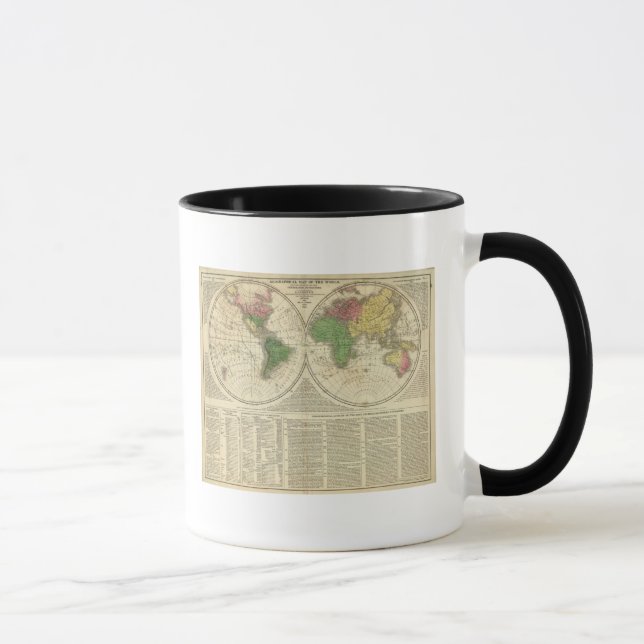 Mug Monde montré comme deux hémisphères (Droite)
