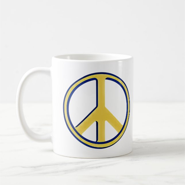 Mug Monde pacifique : signe de paix emblématique (Gauche)