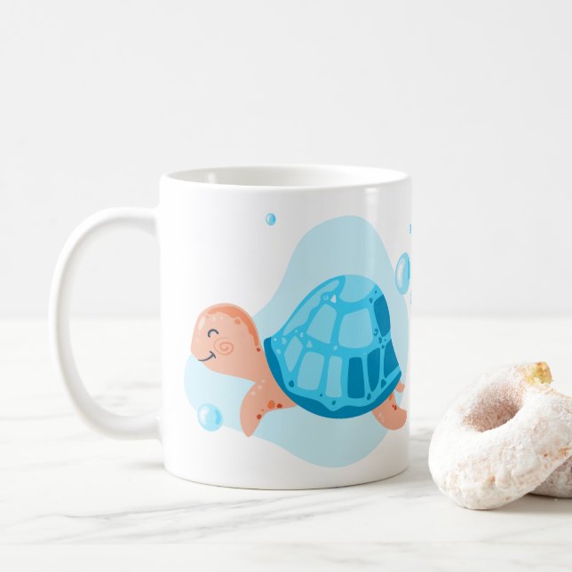 Mug Monde sous-marin. La vie marine. Belle mer ​ ​ tor (Avec donut)