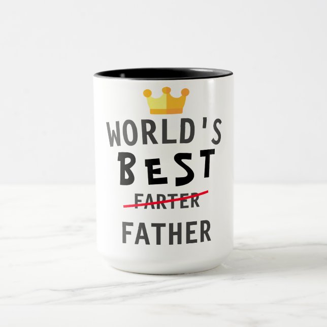 Mug Mondes Meilleur Fête des pères Farter Cadeau Drôle (Centre)