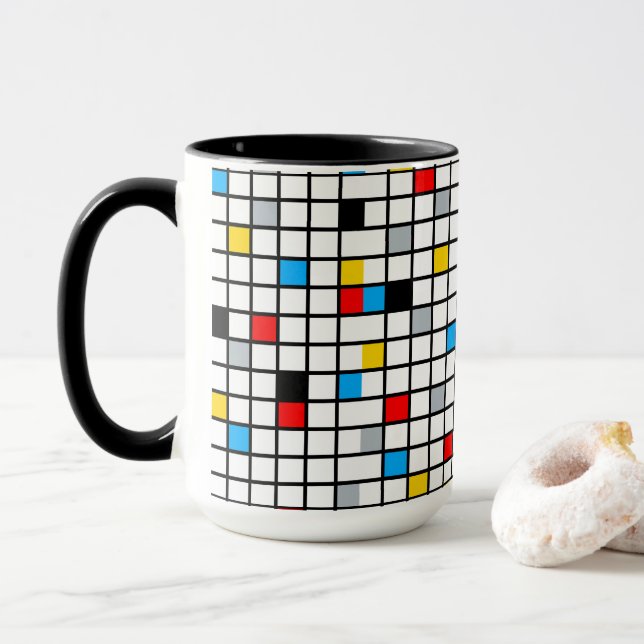 Mug Mondrian Mania Retro (Avec donut)
