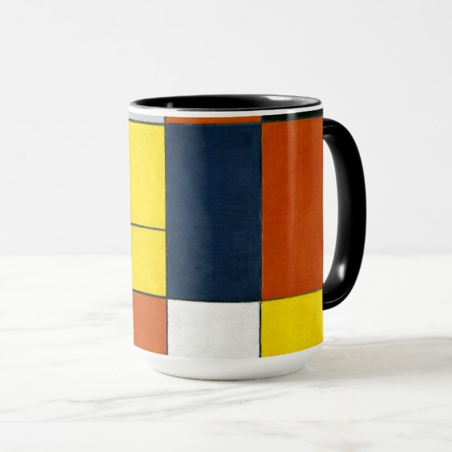 Mug Mondrian - No VI, Composition No II, (Devant droit)