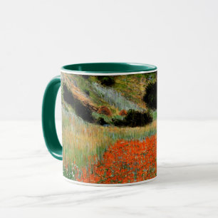 Mug Monet - Champs de coquelicots dans un creux près d