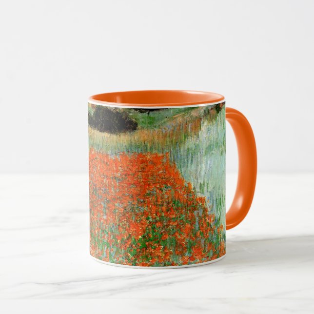 Mug Monet - Champs de pavot dans un creux près de Give (Devant droit)