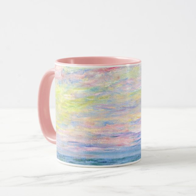 Mug Monet - Coucher de soleil à Pourville, art (Devant gauche)