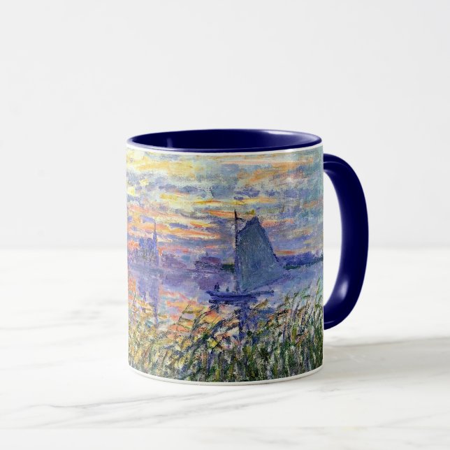 Mug Monet - Coucher de soleil sur la Seine, (Devant droit)