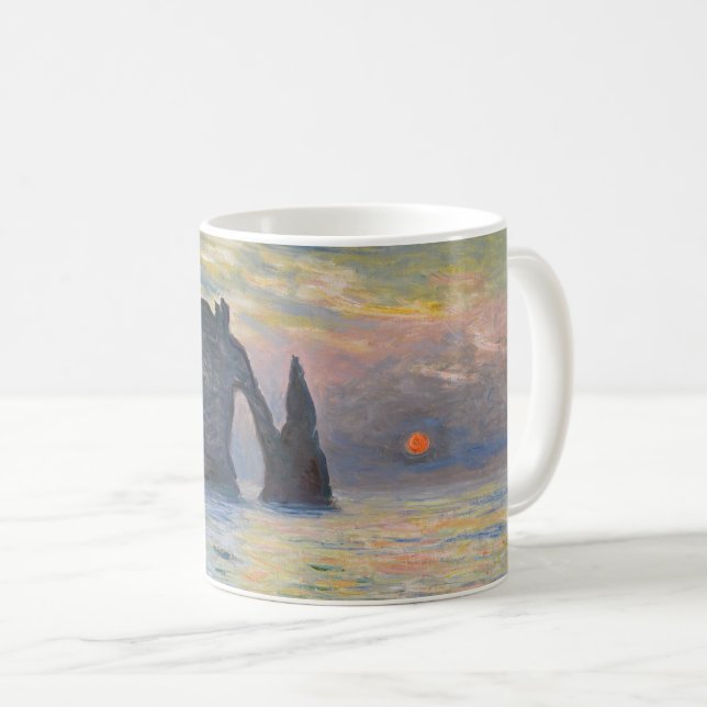 Mug Monet - Le Manneport, Falaise à Etretat, coucher d (Devant droit)