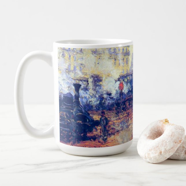 Mug Monet - Le Pont de l'Europe, gare Saint Lazare (Avec donut)