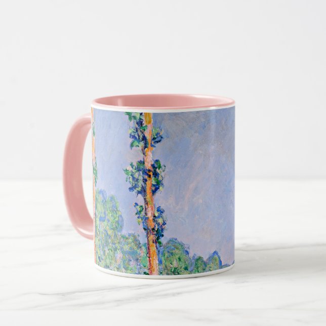 Mug Monet - Poplars, effet rose (Devant gauche)