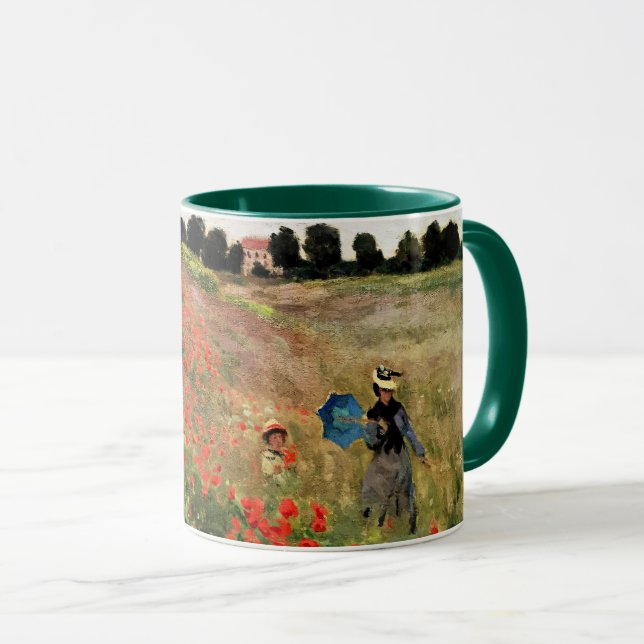 Mug Monet - Poppies sauvages près d'Argenteuil, art (Devant droit)