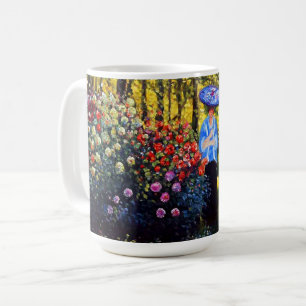Mug Monet Woman avec un parasol dans le jardin