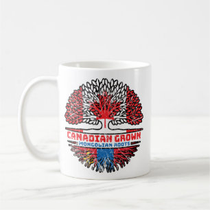 Mug Mongolie Drapeau canadien des racines d'arbre Mong