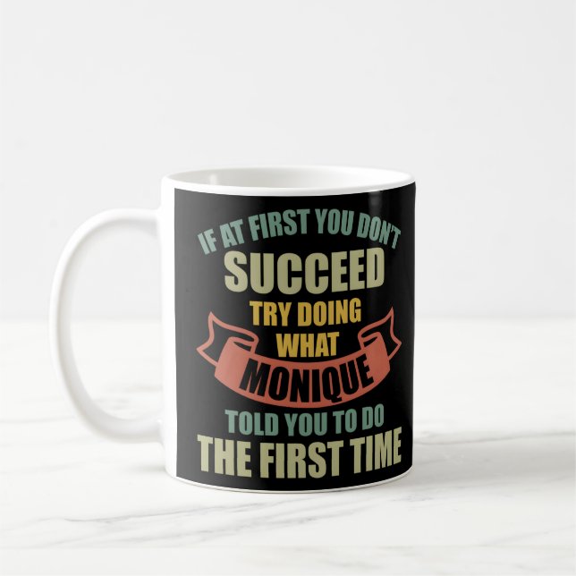Mug Monique Nom personnalisé Monique Prénom (Gauche)