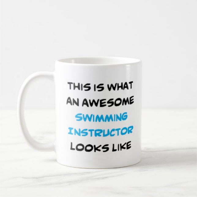 Mug moniteur de natation, génial (Gauche)