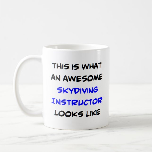 Mug moniteur de parachutisme, génial (Gauche)
