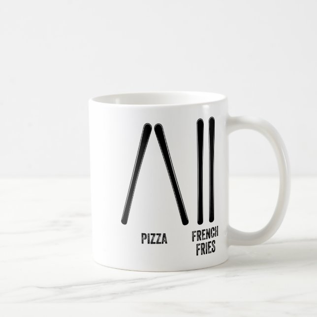 Mug Moniteur de ski pizza &amp; frites comment faire (Droite)