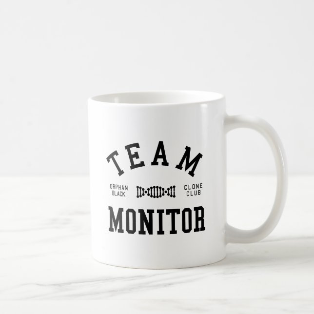 Mug Moniteur noir orphelin d'équipe (Droite)