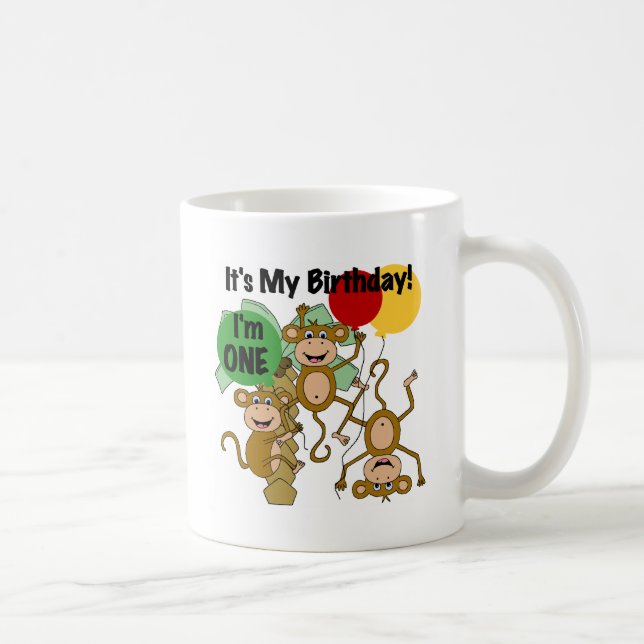 Mug Monkey Shine 1er Anniversaire Tshirts et cadeaux (Droite)