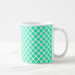 Mug Monnaie Turquoise Carré Moderne Motif