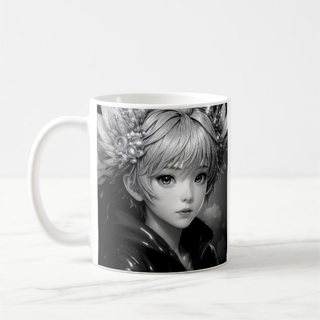 Mug Monochrome Anime Girl (Gauche)