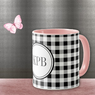 Mug Monogram Buffalo Check 11oz. Boisson combo