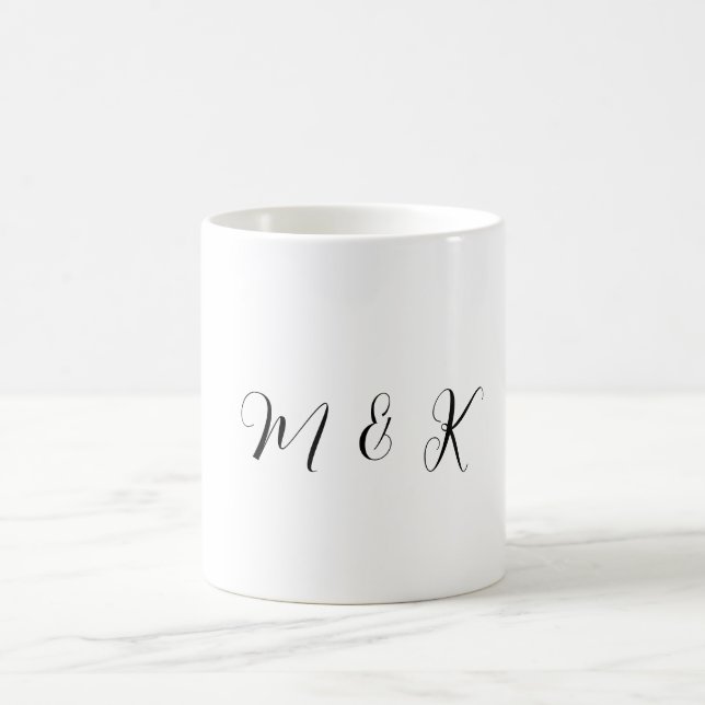 Mug Monogram Initial Letters Wedding Gift Party Favor (Centre)