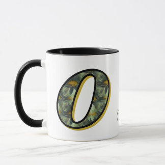Mug Monogram Initial O Daisies Floral Art Personalized