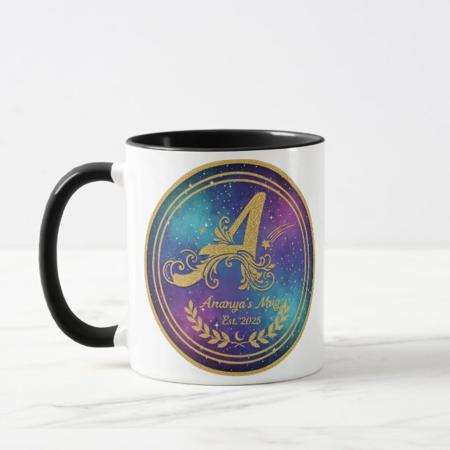 Mug Monogramme 'A' Gras - La marque d'Ananya depui (Gauche)