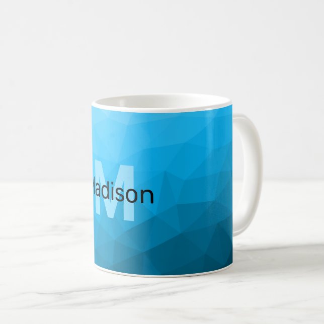 Mug Monogramme à motif géométrique en maille dégradé c (Devant droit)