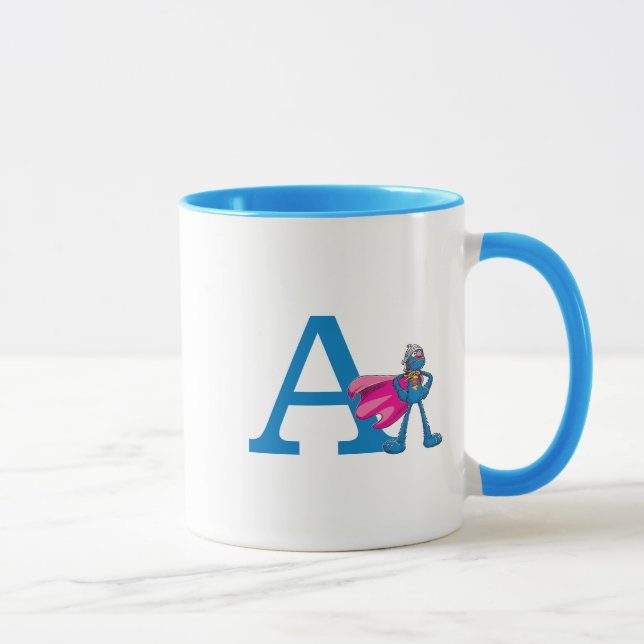Mug Monogramme A super-Grover (Droite)