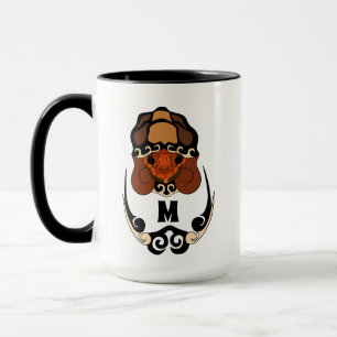 Mug Monogramme amusant de refroidissement de tortue