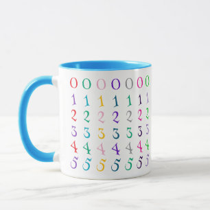 Mug Monogramme amusant et coloré pour enfants, nom ou