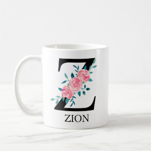 Mug Monogramme Aquarelle Lettre Unique Personnalisée Z
