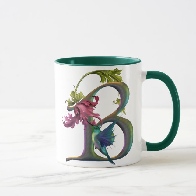 Mug Monogramme B de colibri (Droite)