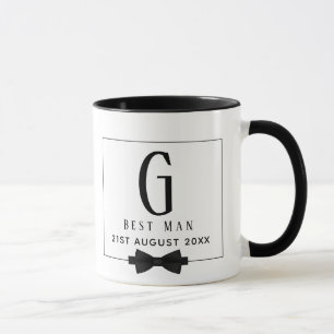 Mug Monogramme BEST MAN Groomsmen Groomsman Black Crav