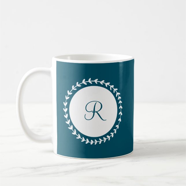 Mug Monogramme bleu marine (Gauche)