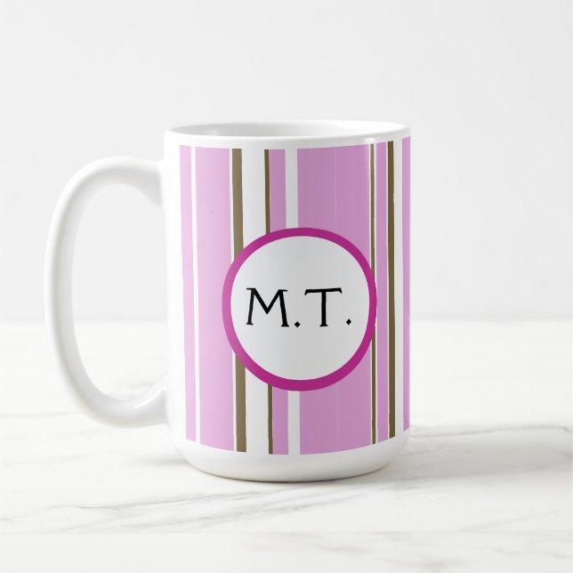 Mug Monogramme Brown rose (Gauche)