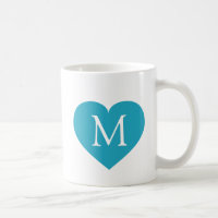 Monogramme cardiaque Turquoise